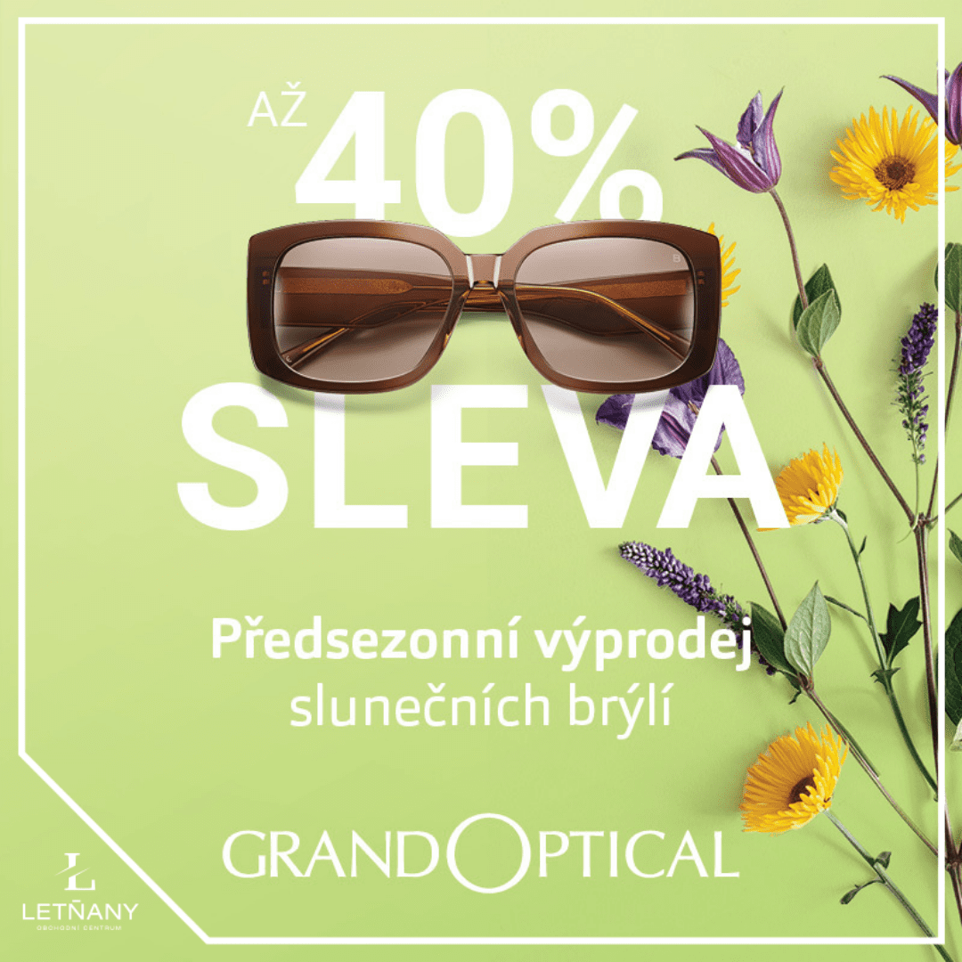 Předsezonní výprodej slunečních brýlí v GrandOptical!