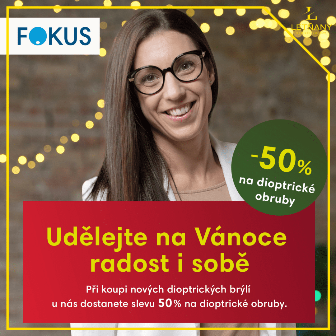 50% sleva na brýlové obruby