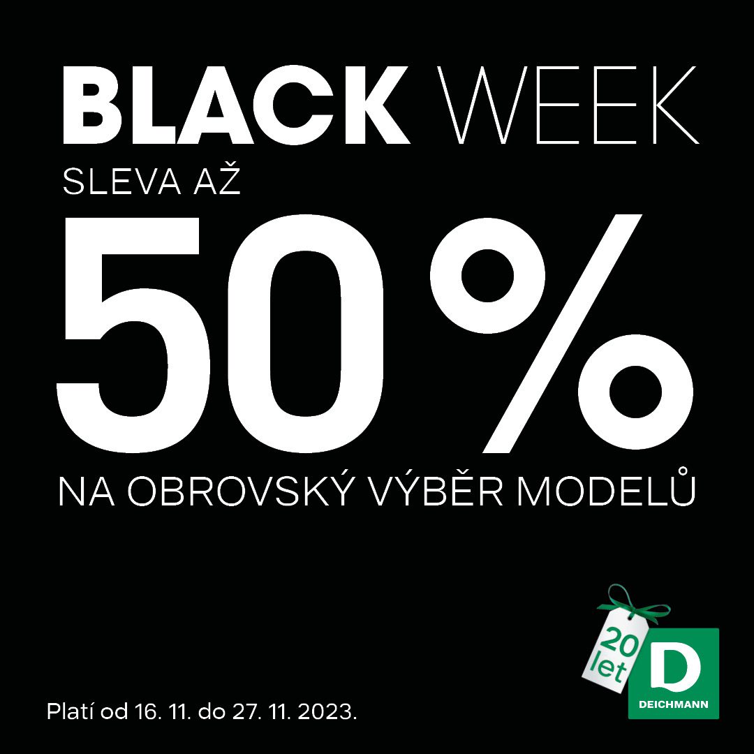 Black Week a s ním slevy až 50%