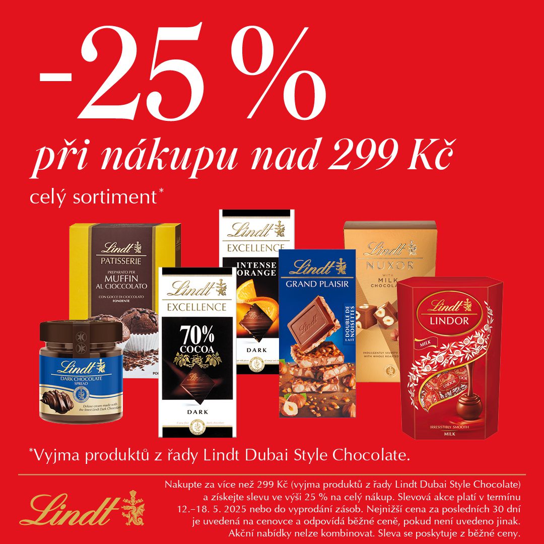 -25 % při nákupu nad 299 Kč