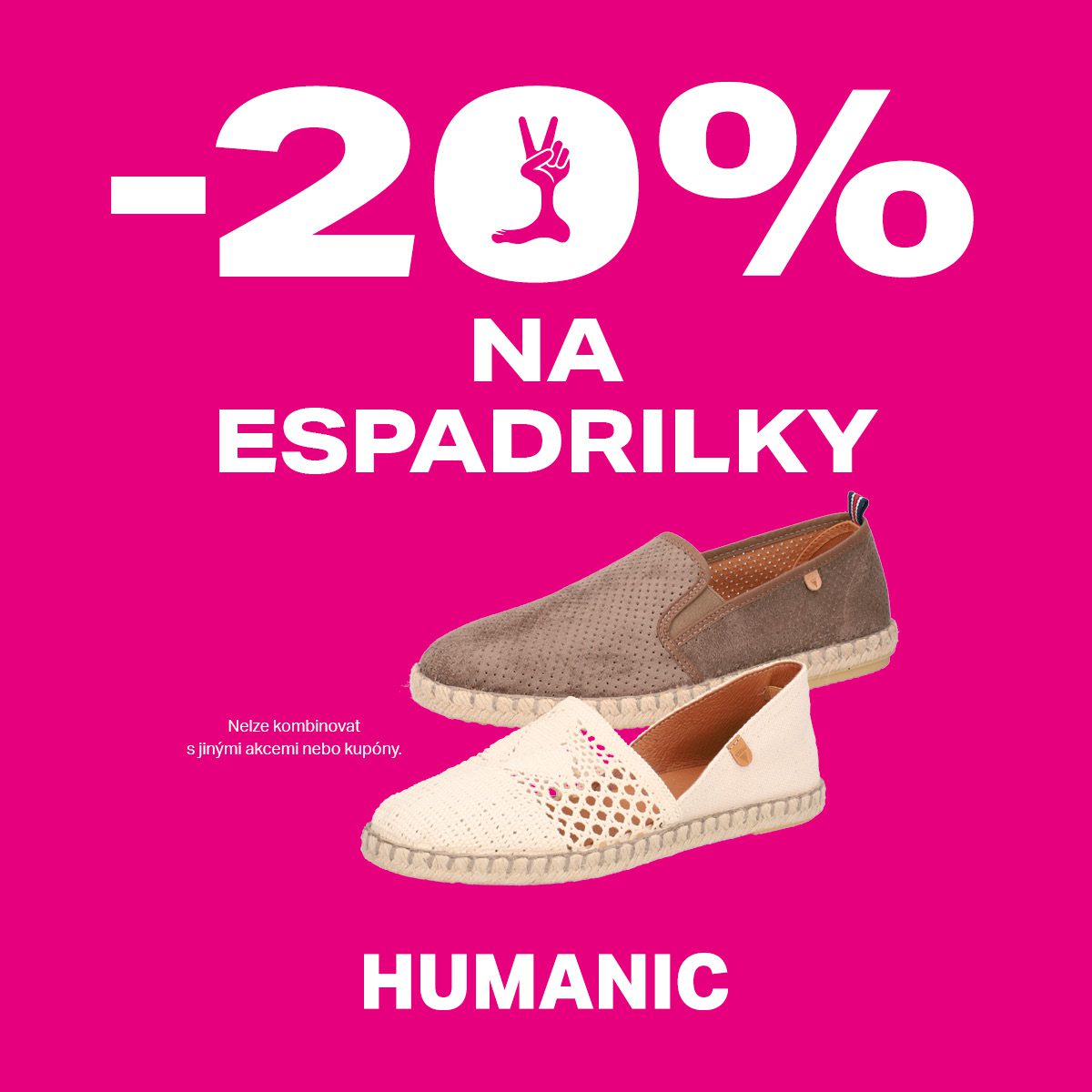 Sleva 20 % na espadrilky