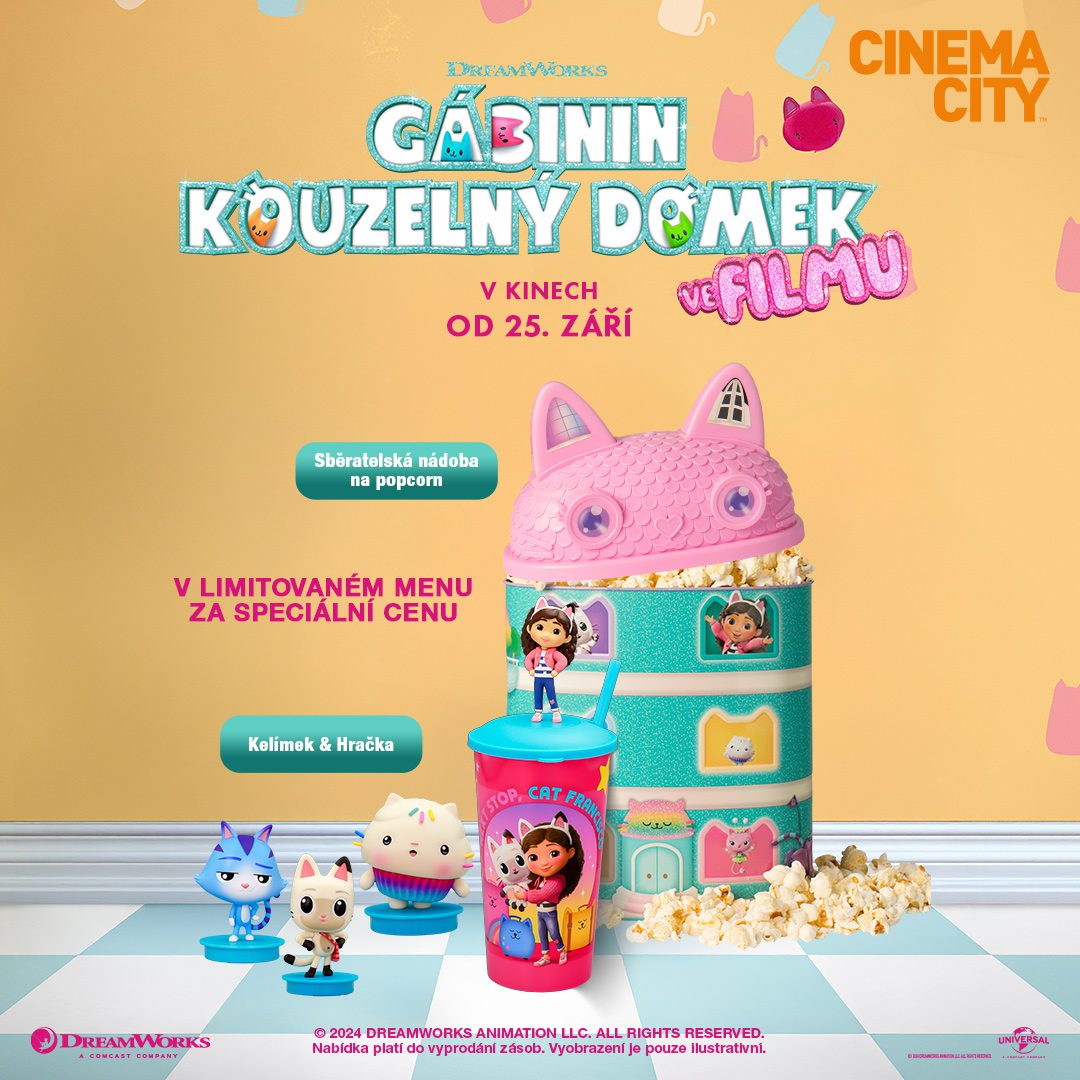 🐾 Merch k filmu Gabby a její kouzelný domeček ve filmu