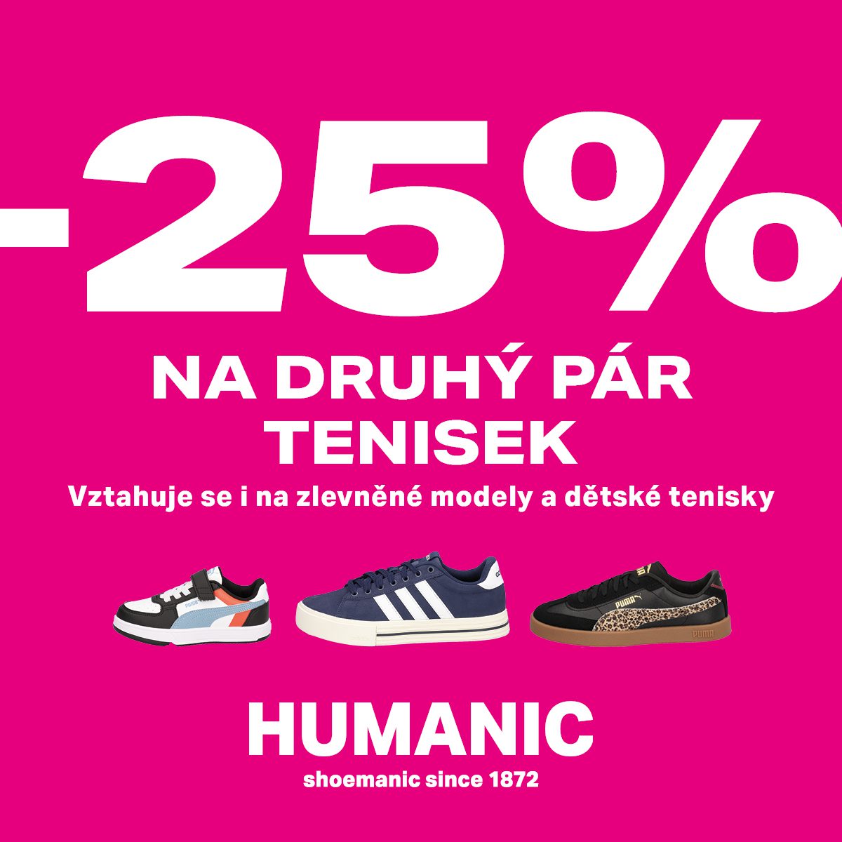 -25 % na druhý pár tenisek