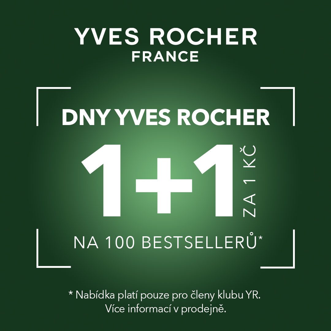 Dny Yves Rocher – 1+1 na 100 bestsellerů od rostlinné kosmetiky Yves Rocher