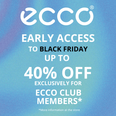 BUĎTE PRVNÍ! BLACK FRIDAY SLEVYAŽ 40% EXKLUZIVNĚ PRO ČLENY ECCO CLUB