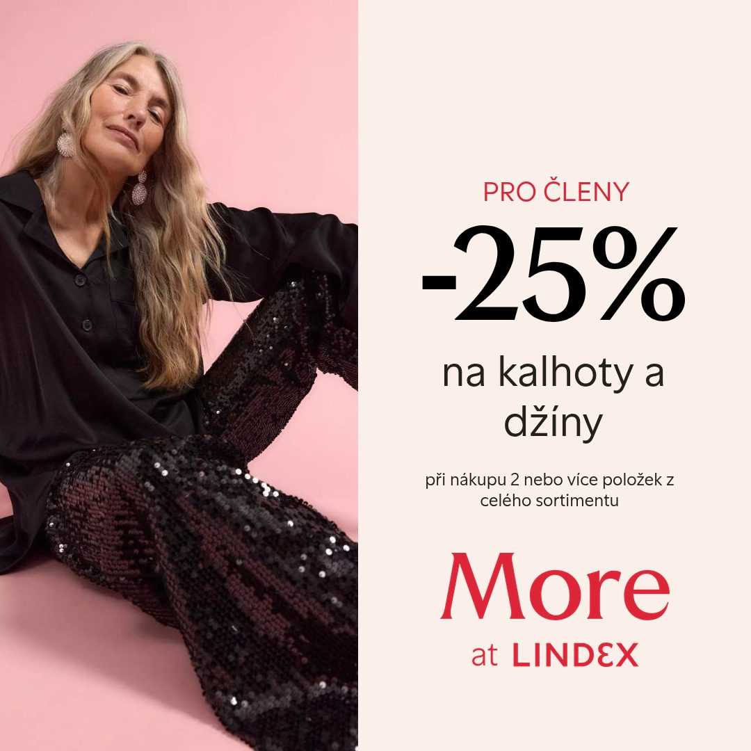 25% sleva na kalhoty a džíny