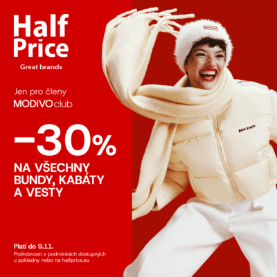 V HalfPrice jsou všechny bundy od skvělých značek zlevněné o 30%!
