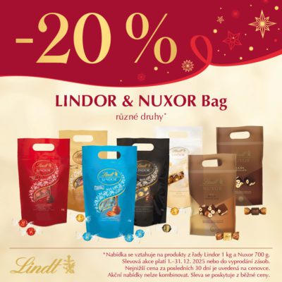 Lindor & Nuxor Bag se slevou 20 %