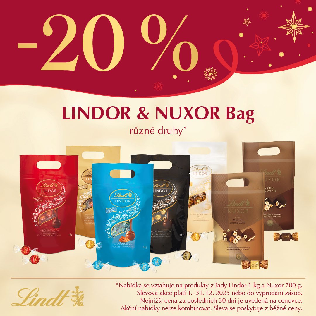 Lindor & Nuxor Bag se slevou 20 %