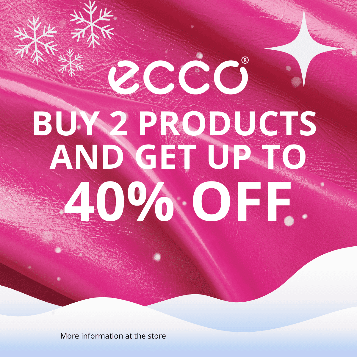 KUPTE 2 PRODUKTY A ZÍSKEJTE SLEVU AŽ 40% NA OBUV*