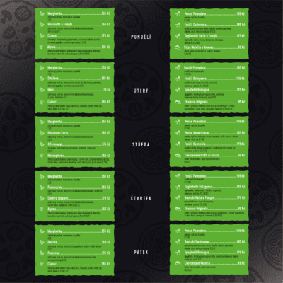 Obědové menu od 15.12. - 19.12.2025