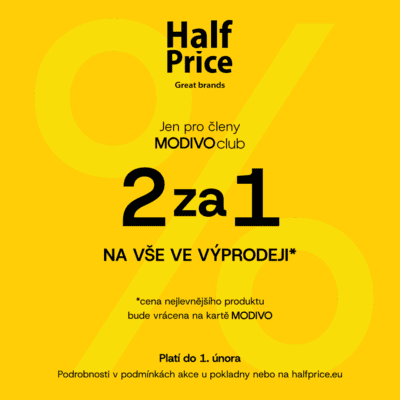 obrázek obsahuje: 2 za 1 v HalfPrice!
