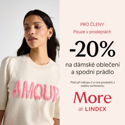 obrázek obsahuje: 20% sleva na dámské oblečení a spodní prádlo