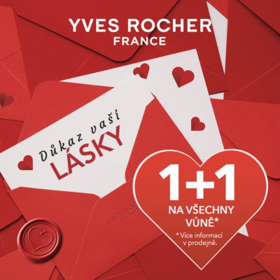obrázek obsahuje: Valentýnská nabídka 1 + 1 zdarma na všechny vůně