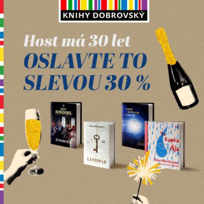 obrázek obsahuje: Host má 30 let. Oslavte to slevou 30 %