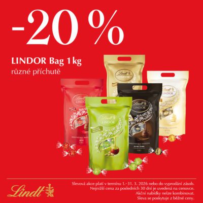 obrázek obsahuje: Lindor Bag 1 kg se slevou 20 %
