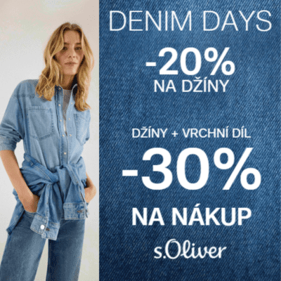 obrázek obsahuje: Denim days – sleva 20 % na džíny, 30 % na džíny + vrchní díl