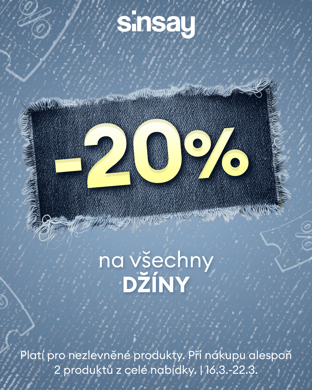 -20 % na všechny džíny