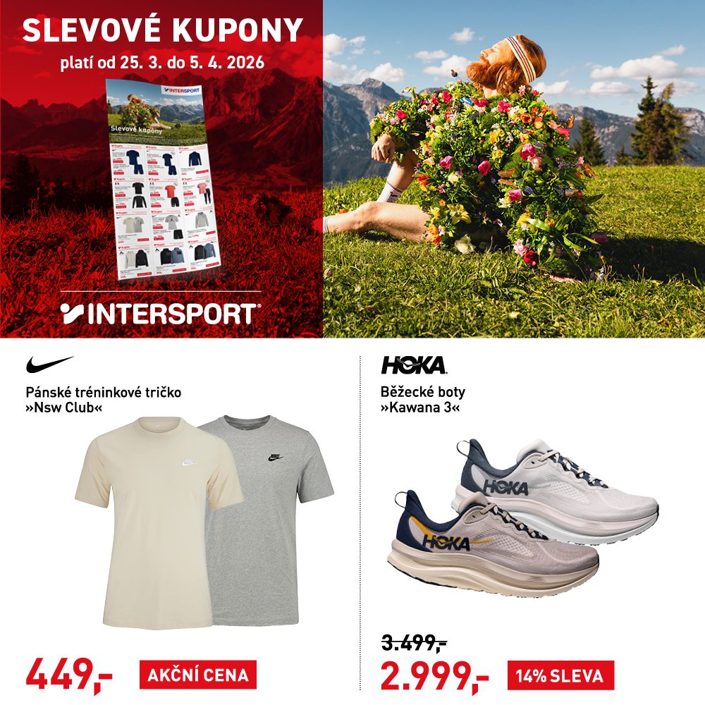 INTERSPORT slevové kupony jsou tady!