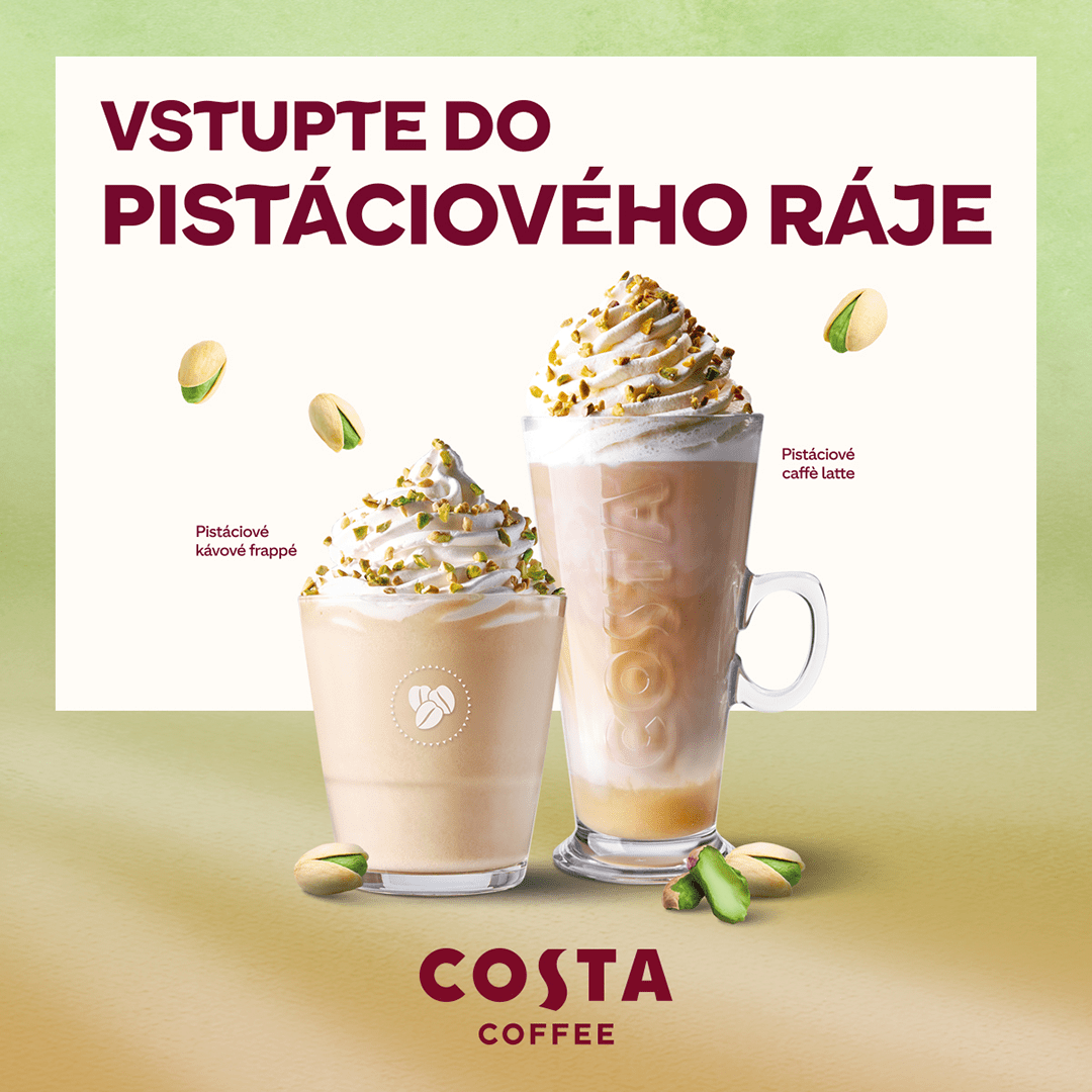 Pistáciové caffè latte & Pistáciové kávové frappé