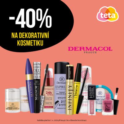 obrázek obsahuje: Sleva 40 % na dekorativní kosmetiku DERMACOL