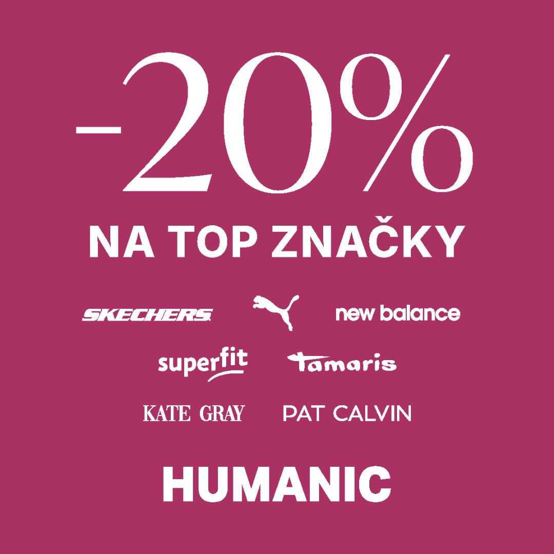Sleva 20 % na top značky