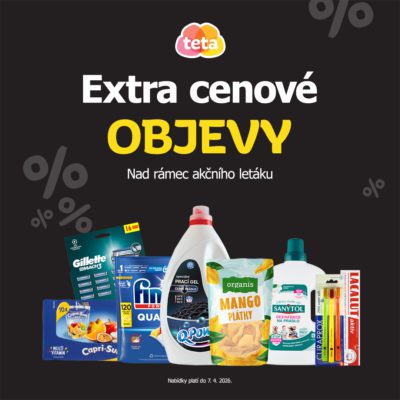 obrázek obsahuje: EXTRA CENOVÉ OBJEVY