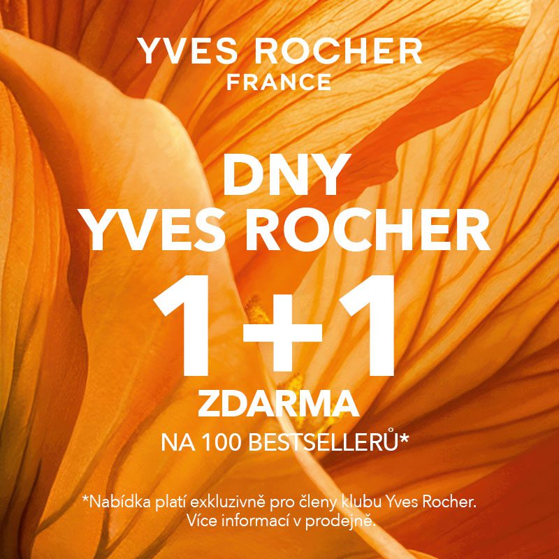 Dny Yves Rocher – 1+1 zdarma na 100 bestsellerů