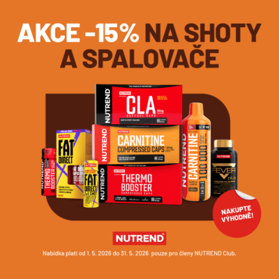 obrázek obsahuje: Akce -15 % na shoty a spalovače