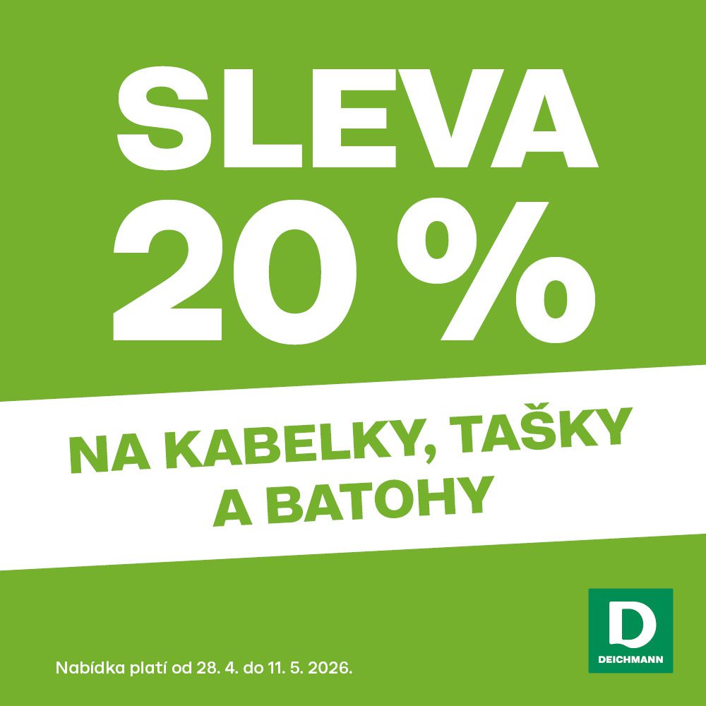 Sleva 20 % na kabelky, tašky a batohy