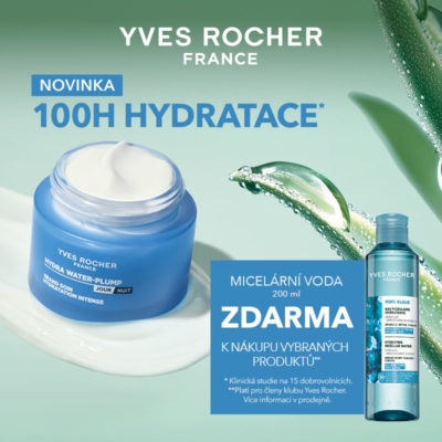 obrázek obsahuje: Nová hydratační řada péče o pleť od rostlinné kosmetiky Yves Rocher