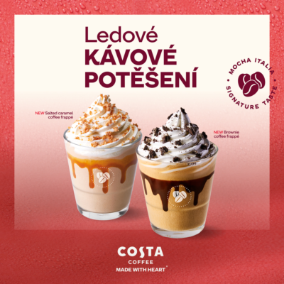 obrázek obsahuje: Salted Caramel Coffee Frappé a Brownie Coffee Frappé