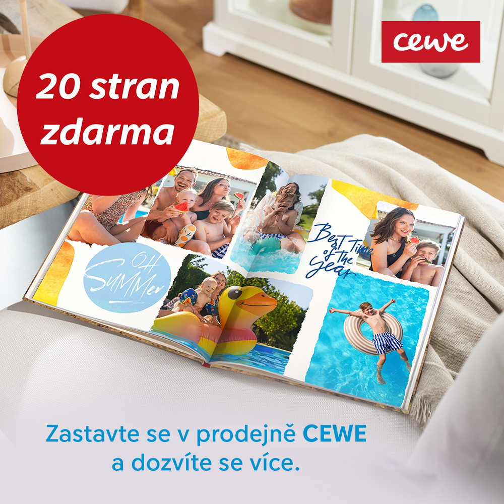 20 stran v&nbsp;CEWE FOTOKNIZE zdarma