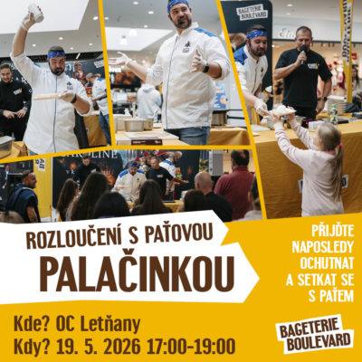 obrázek obsahuje: Paťova palačinka končí – přijďte se rozloučit! 🚨