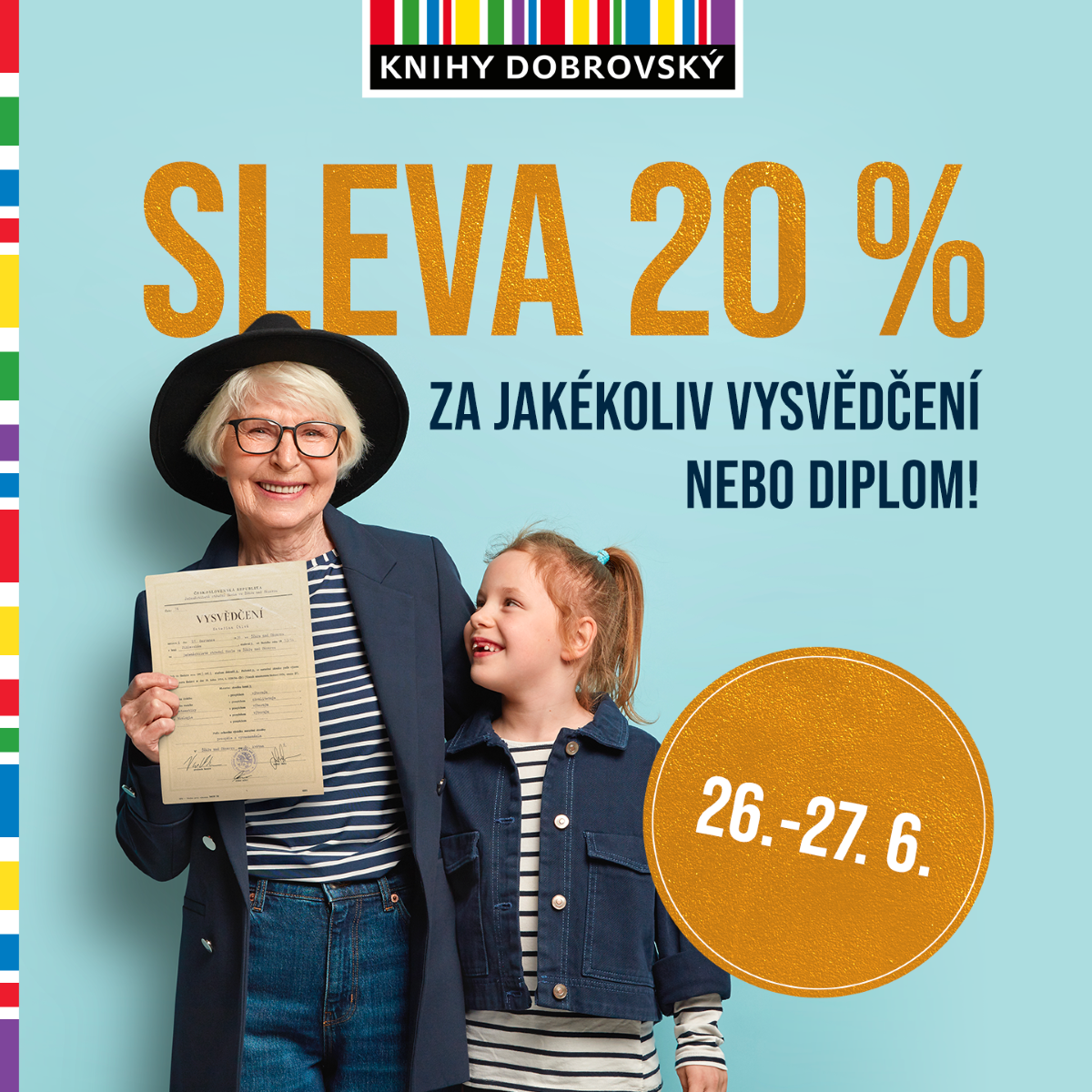 Sleva 20&nbsp;% za vysvědčení