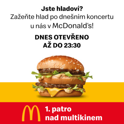 obrázek obsahuje: Dnes výjimečně otevřeno déle! 🍔