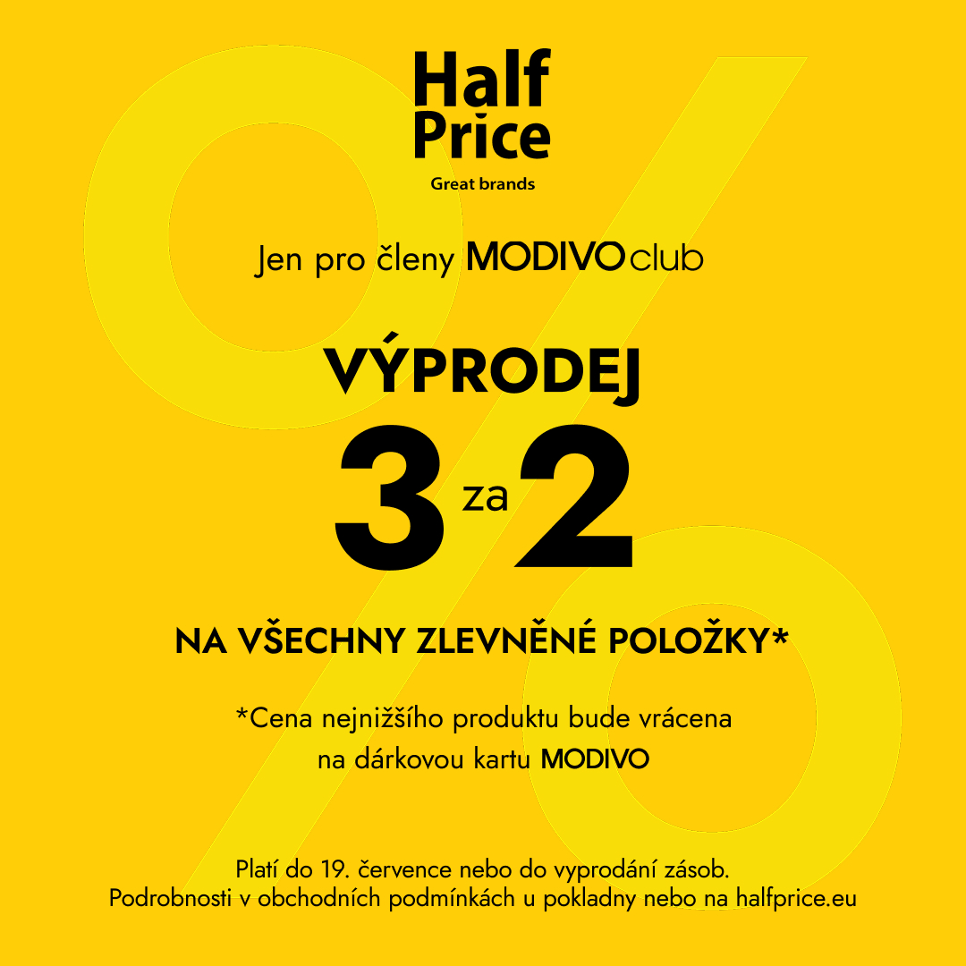 VÝPRODEJ V&nbsp;HALFPRICE SE PRÁVĚ ZAČAL!