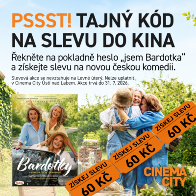 obrázek obsahuje: 🔸Řekněte tajné heslo a získejte slevu!🎬