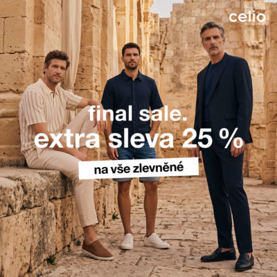 obrázek obsahuje: Slevy až 50 % + extra sleva 25 % na vše zlevněné