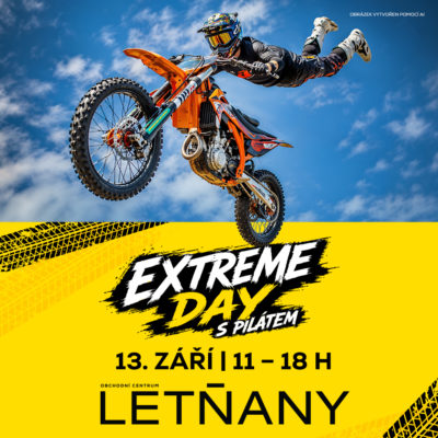 obrázek obsahuje: Extreme Day s freestyle motocross show v OC Letňany!