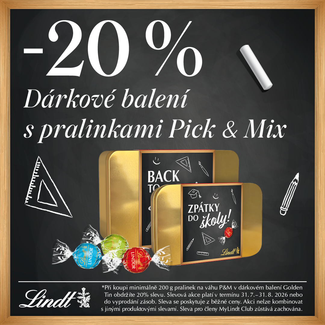 Dárkové balení s&nbsp;pralinkami P&M se slevou 20 %*