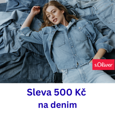 obrázek obsahuje: Sleva 500 Kč na denim