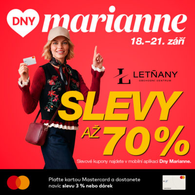 obrázek obsahuje: ✨ Dny Marianne v OC Letňany jsou tady!