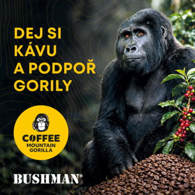 obrázek obsahuje: Podpoř gorily