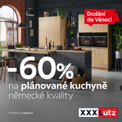 obrázek obsahuje: Sleva 60 % na plánované kuchyně