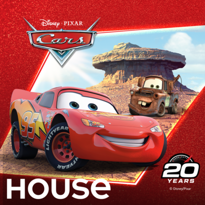 obrázek obsahuje: Blesk McQueen přijíždí do House!