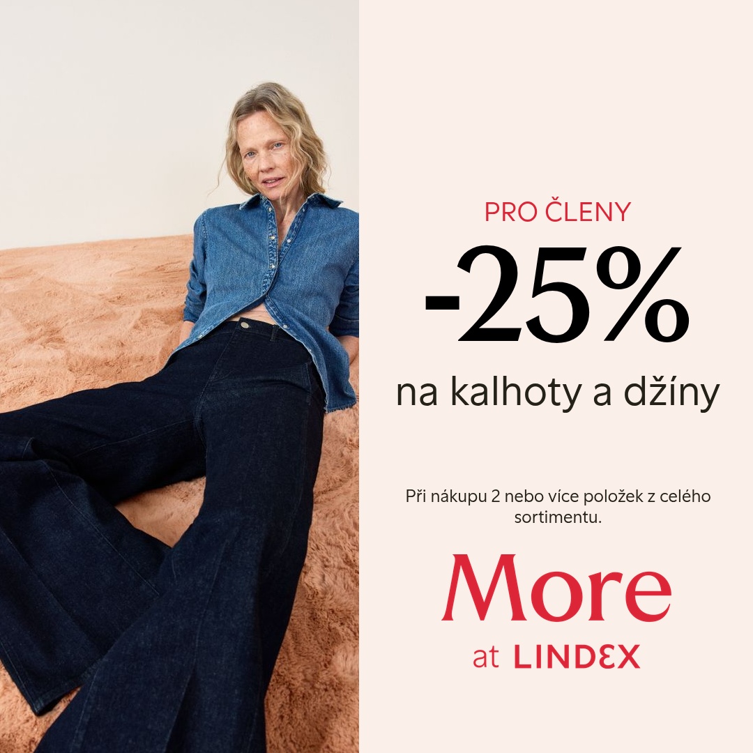 25% sleva na kalhoty a&nbsp;džíny