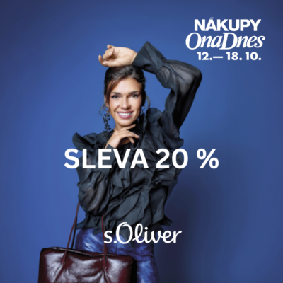 obrázek obsahuje: Nákupy Ona Dnes – sleva 20 % do s.Oliver