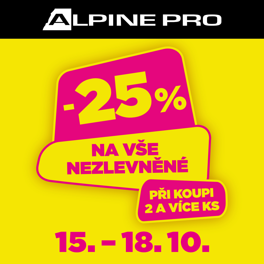 Sleva 25&nbsp;% na aktuální kolekci ALPINE PRO při koupi 2 a&nbsp;více kusů