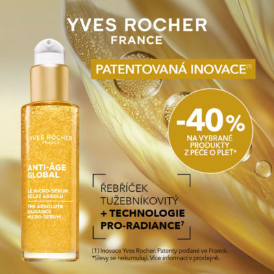 obrázek obsahuje: Sleva 40 % na vybrané produkty z péče o pleť a dárek k nákupu od rostlinné kosmetiky Yves Rocher